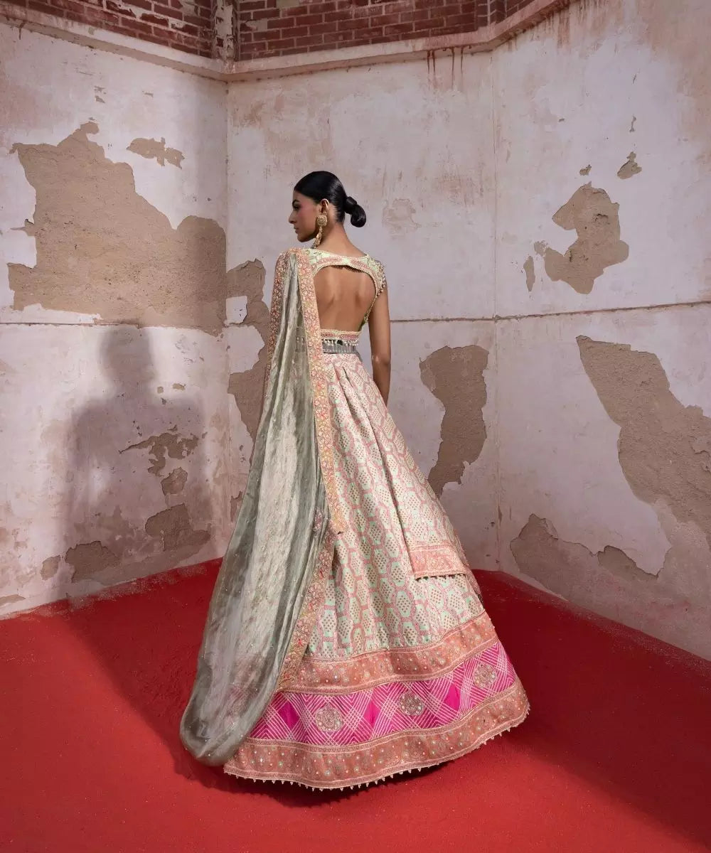 ADITI GUPTA -  Bandhani Banarasi Lehenga set
